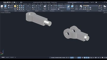 assembly of knuckle joint 3D modelling using Autocad