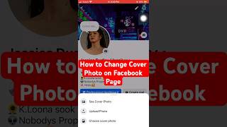 How to Change Cover Photo on Facebook Page✅📱#facebook #tipsandtricks #tech #howto #cover