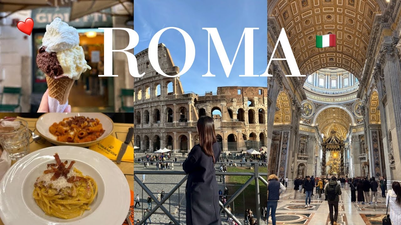 イタリアVLOG｜初めてのローマ旅行🇮🇹定番観光&グルメを全部巡った2日間🍨💞｜王道モデルコース紹介✨