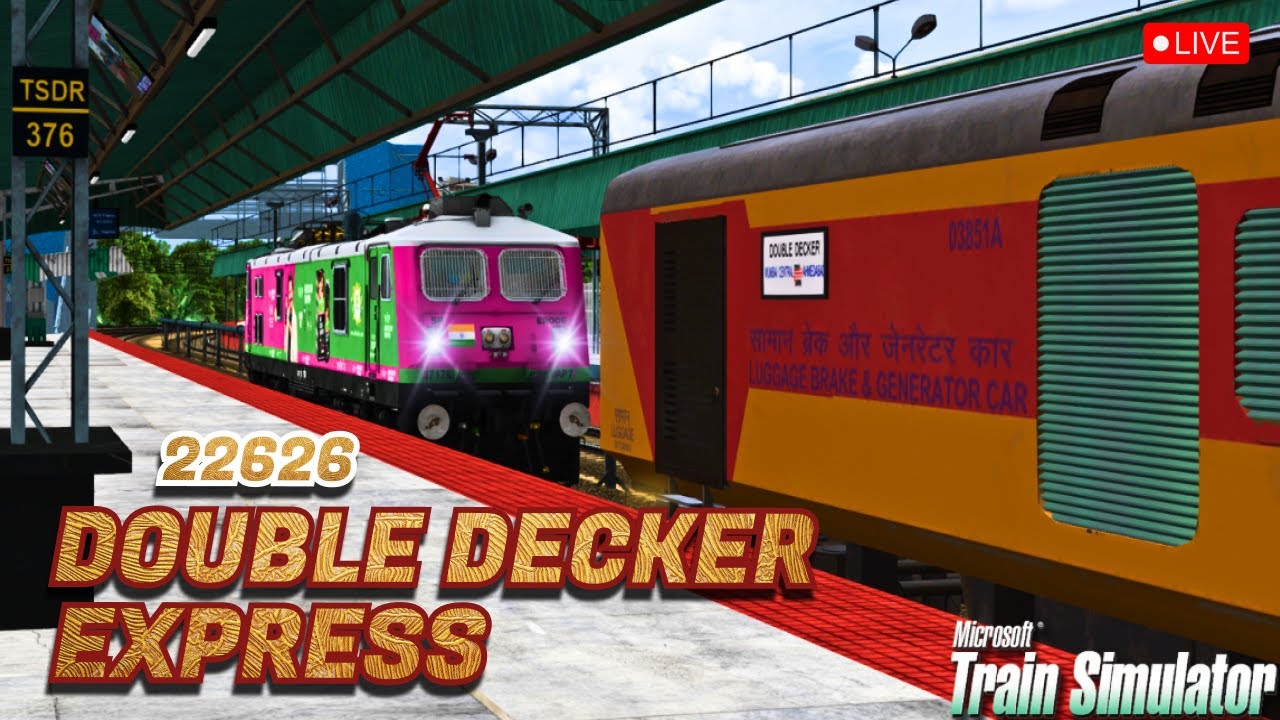 PREMIUM TRAIN 🚂 22626 CHENNAI DOUBLE DECKER EXPRESS | INDIAN TRAIN ...