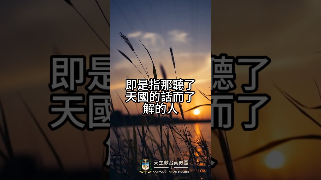 07/24  恭讀聖瑪竇福音　13:18-23   那聽了天國的話而了解的人，當然要結果實。