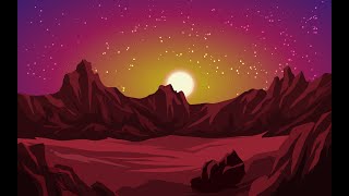Drawing night landscape on Inkscape | speed art