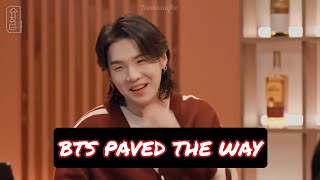 BTS Suga and Seventeen's Hoshi talking about bts' impact in kpop ( #suchwita )