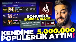 KENDİ KENDİME 5 MİLYON POPÜLERLİK ATTIM! BARIŞ G Yİ GEÇTİM Mİ?! PUBG Mobile