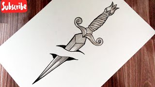 How To Draw A Sword Tattoo Easy Tattoo Drawing