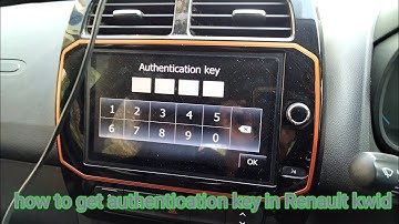 authentication key problem in Renault kwid 2021