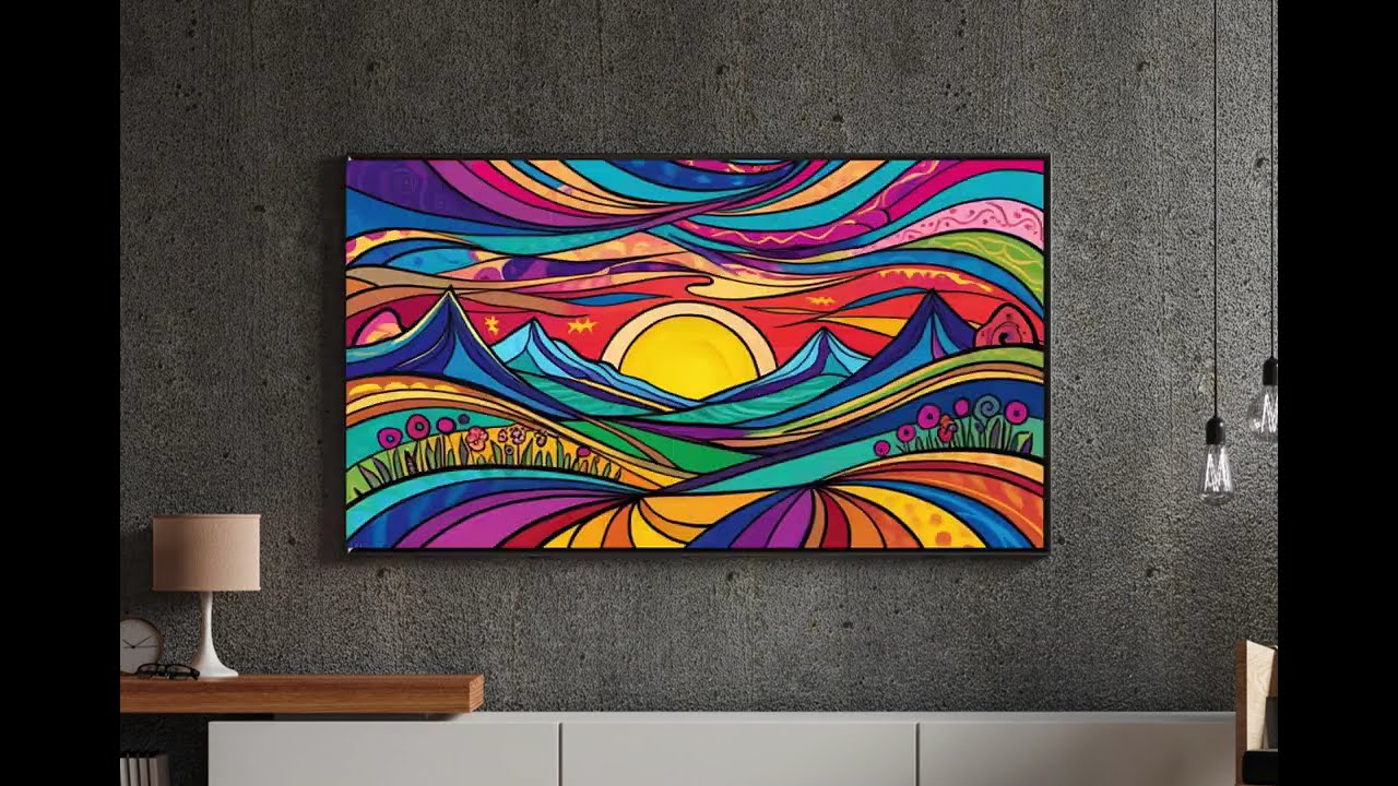 Boho Frame TV Art — 4K Digital Collection of 40 Vibrant Abstract Paintings