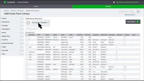 Lexmark Publishing Platform for Retail—Creating signs from library