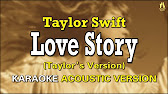 Taylor Swift Love Story Taylor S Version Karaoke Acoustic Version With Lyrics Youtube