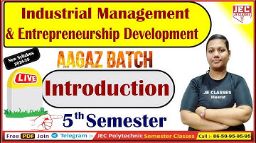 ( IMED )Industrial Management and Entrepreneurship Development UPBTE 5th Semester Introduction Class