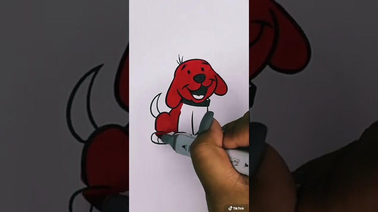 Clifford the Big Red Dog 🐕 #fyp  #shorts #trending #satisfying #art #viral #dog