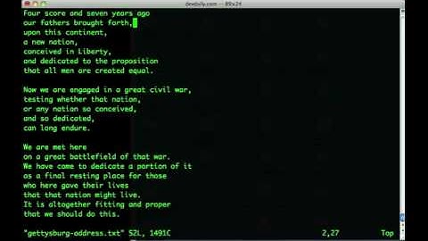 The vi Editor - Lesson 2 - Navigation Commands
