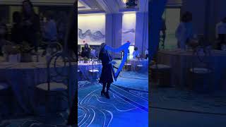 Harpist Deanna Carolina plays for Walt Disney World Corporate Event