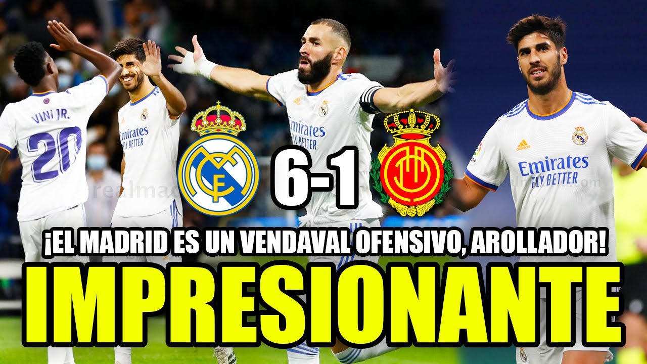 ¡IMPRESIONANTE GOLEADA! EL MADRID ARROLLA AL MALLORCA CON UN GRAN ...