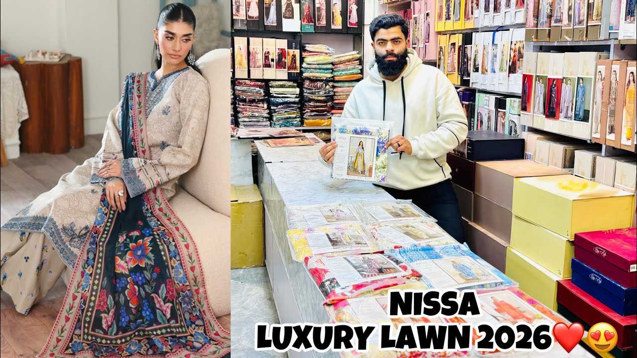 NISSA FLORAL SYMPHONY BY RAJBARI 2026 | UNSTICHTED DESIGNER LAWN ORIGINAL DRESSES 2026 