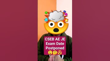 🚨CSEB Exam Date Postponed🤯Latest Update #CSEB AE JE Recruitment 2023-24 #csebexam #cgvyapam #shorts