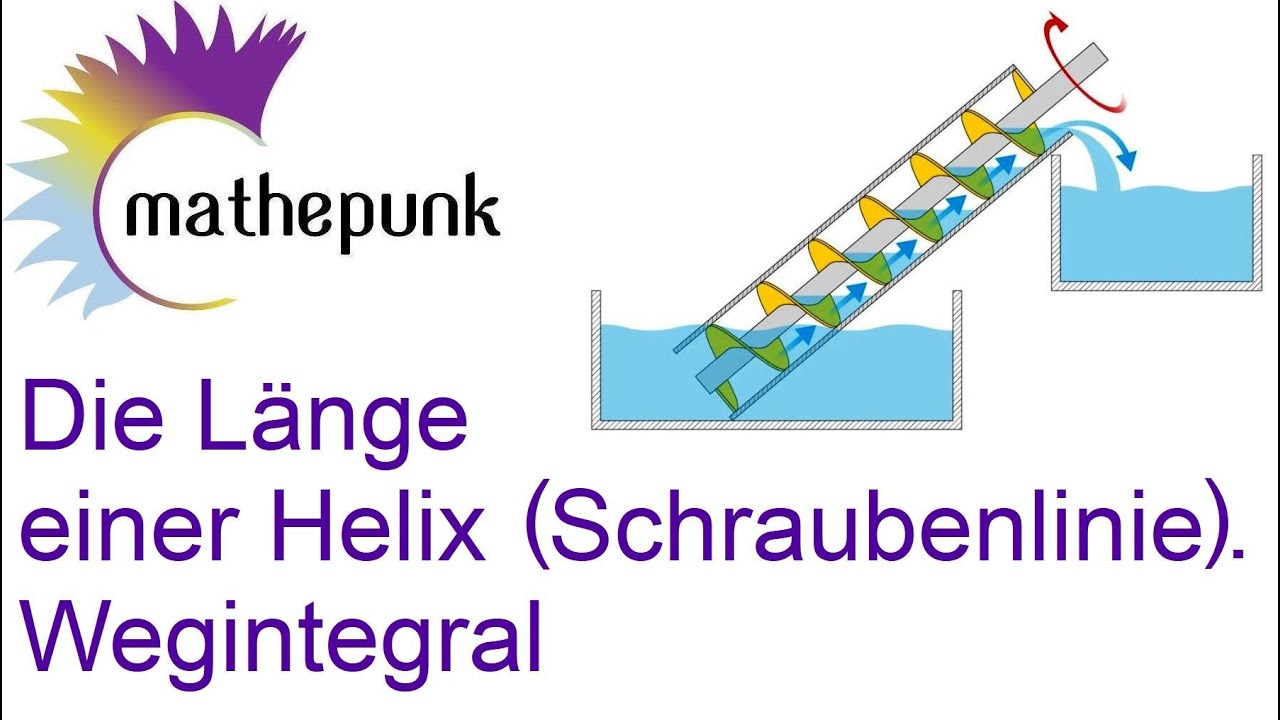 Die Länge einer Helix (Schraubenlinie). Wegintegral