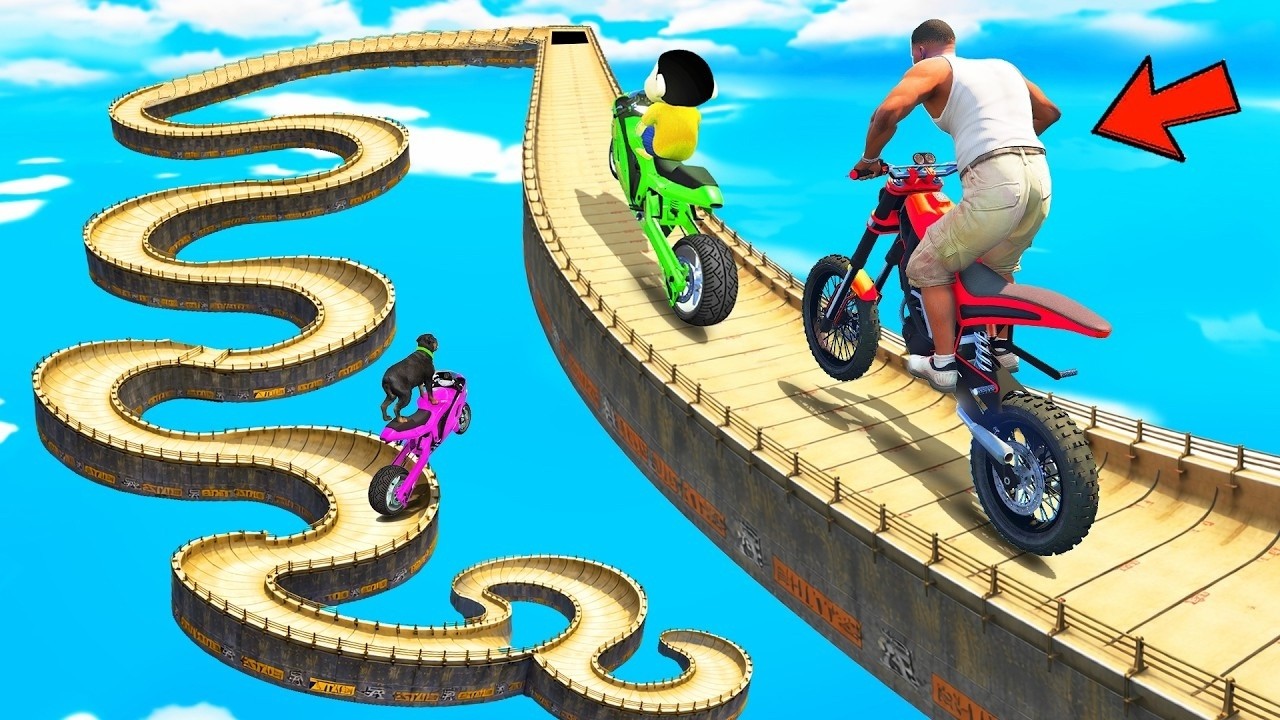 Shinchan vs. Franklin: The Impossible Mega Ramp Challenge!