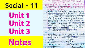 Class 11 Social Notes - Unit 1 2 & 3