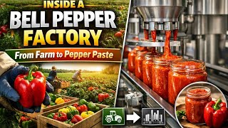 Inside a Bell Pepper Factory – From Farm to Pepper Paste (Full Process)