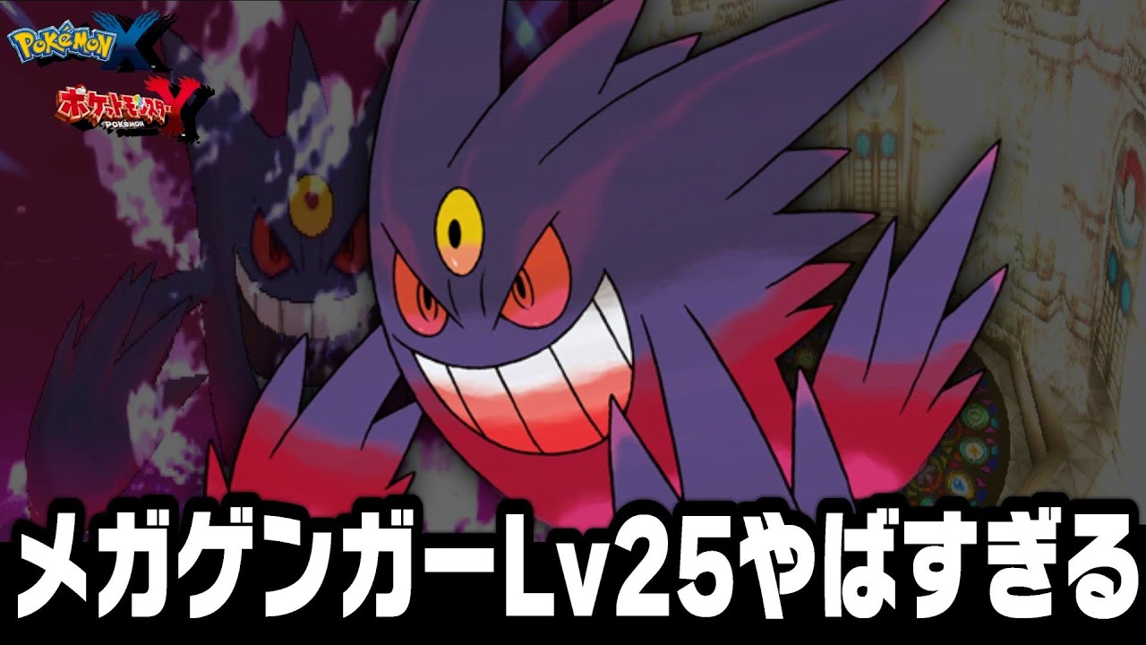 メガゲンガーLv25が最初のポケモンだったら1匹で殿堂入りまで無双できるのか？