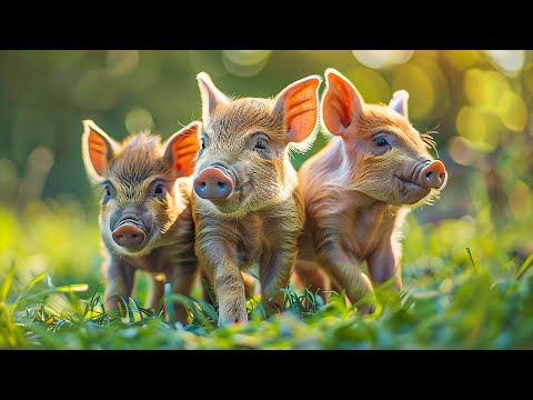 4K Of Baby Animals Funny - The Dream World In The Minds Of Young Animals With Calming Music