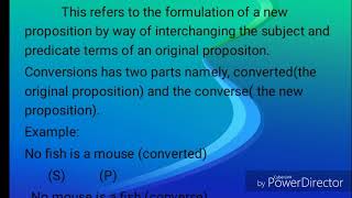 Eduction, conversion and obversion