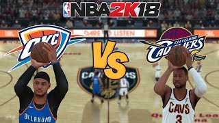 NBA 2K18 - Oklahoma City Thunder (MELO!) vs. Cleveland Cavaliers (WADE!) - Full Gameplay (UPDATED!)