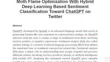 Moth Flame Optimization With Hybrid Deep Learning Based Sentiment Classification Toward ChatGPT on T