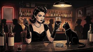 1940s Noir Velvet Lounge 🖤 Rain on the Windows | Slow Jazz & Midnight Ambience
