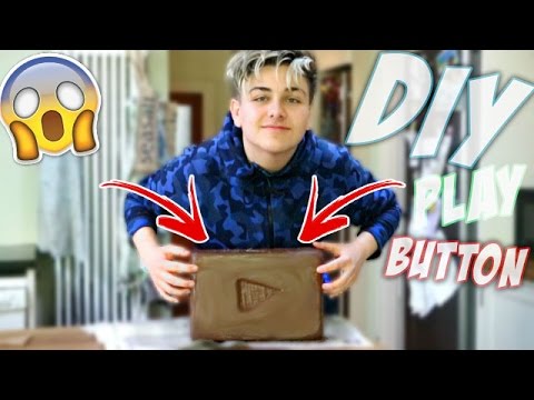 INSANE DIY CHOCOLATE YOUTUBE PLAY BUTTON! *100 Bars Of Chocolate*