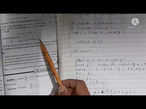 B.A/ B.Sc 3 ( program to execute Euler's Method)