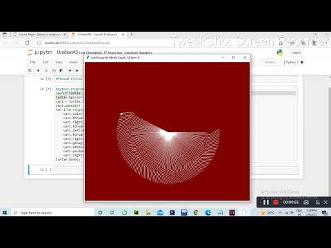 Pinned circle drawing using Python || Python turtle graphics in Gujarati #pythoninGujarati #python
