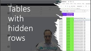 How To Create Tables With Hidden Rows Molnify