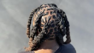 Lobster roll twist and style on locs / Full tutorial