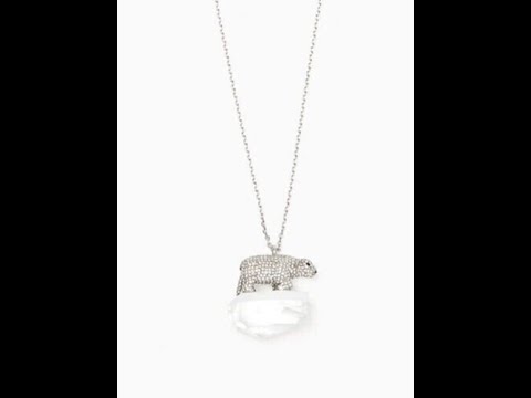 Dije Kate Spade Arctic Friends Polar Bear Statement Pendant Necklace ML -  YouTube