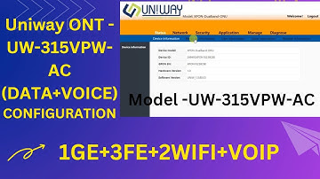 Uniway ONU+Router Dual Band ONT Configuration| uniway router configuration|UW-315VPW-AC