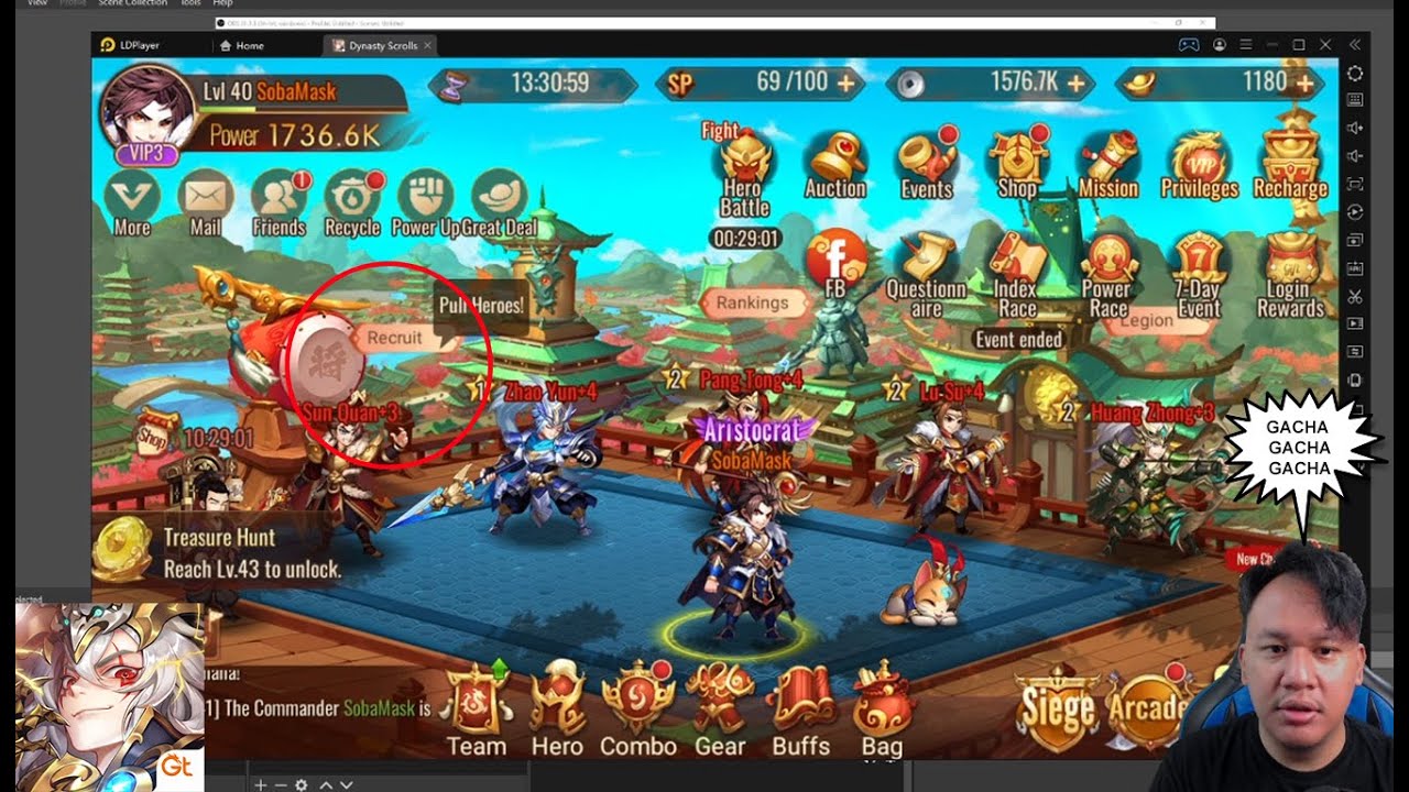 Gacha 40X Mencari Epic Hero Dynasty Scrolls