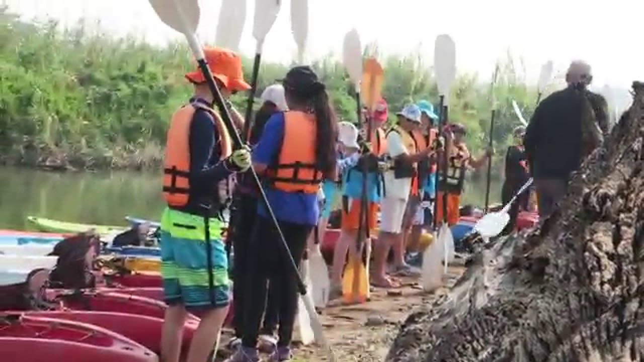 Chiang Mai Mountain Biking & Kayaks Trip # D Mae Ping River School Program kayak Fun Feb 16