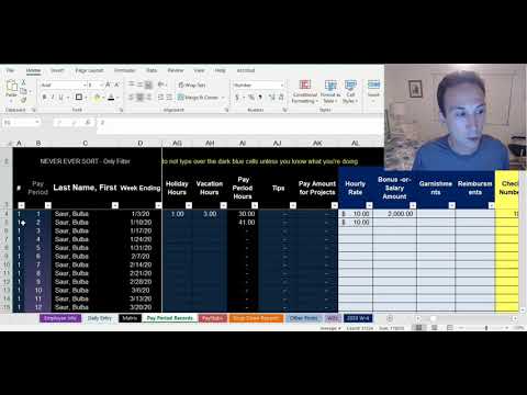 Payroll 2020 in Excel NY State Withholding PFI and SDI