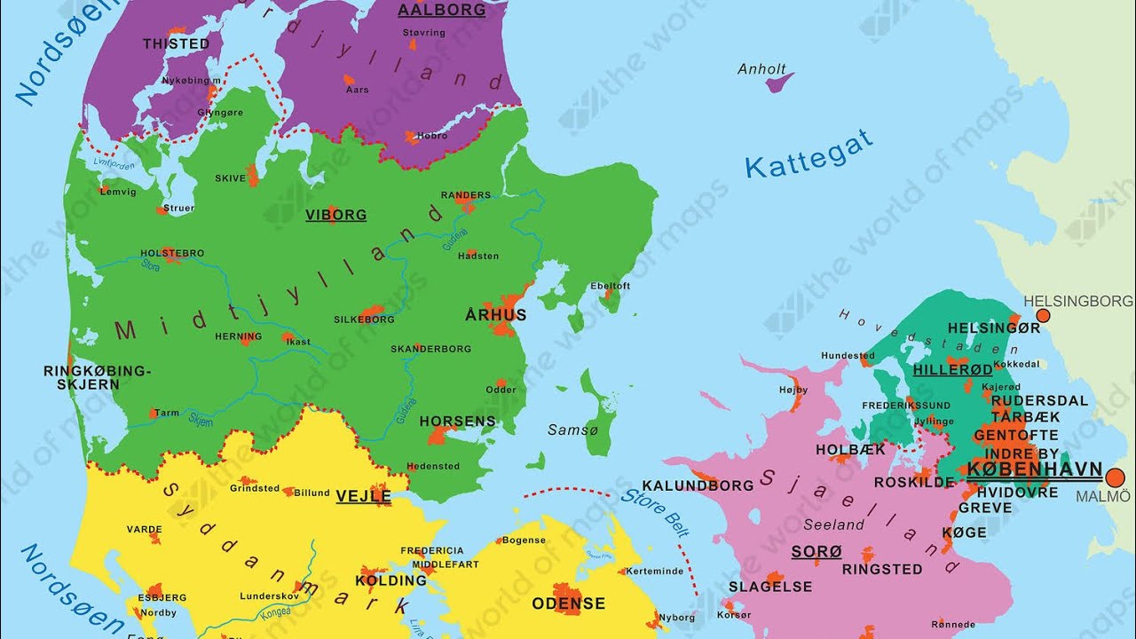 Regions of Denmark 🇩🇰 and 2 Autonomous Countries