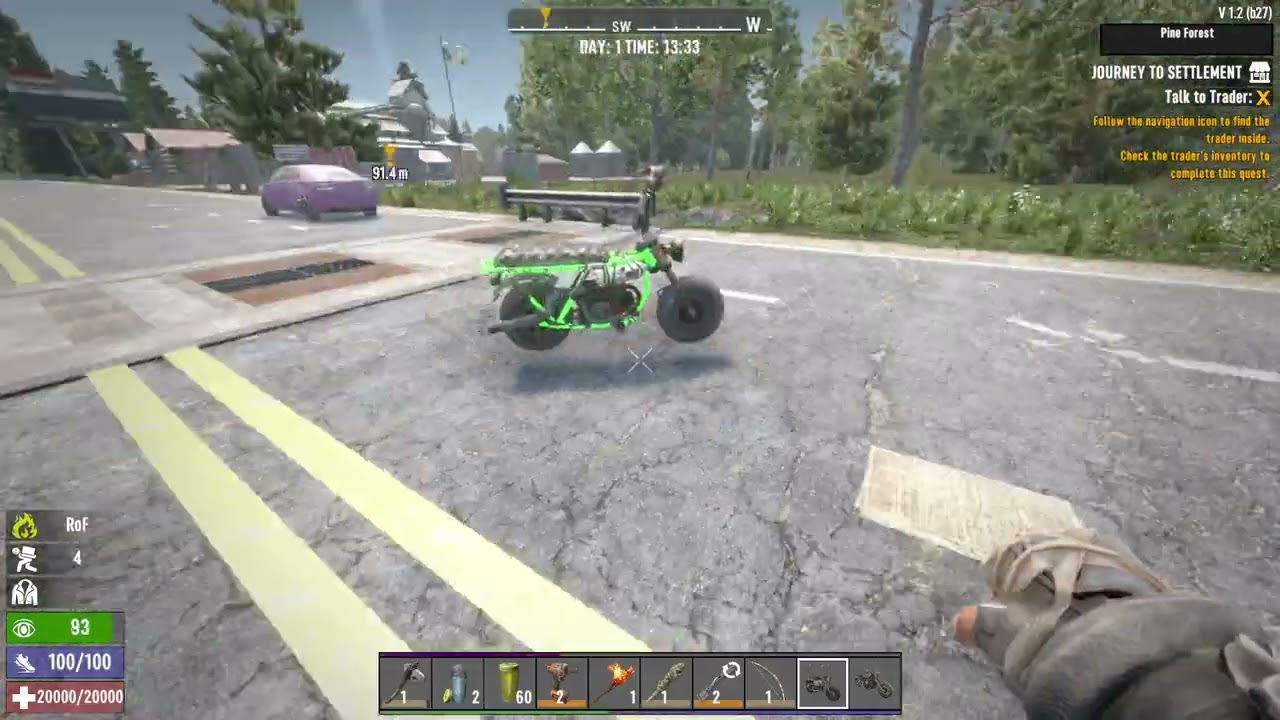 How to Ride Two People on the Bike in 7 Days to Die!