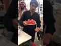 Watermelon Cutting Artifact - The process of quickly cutting watermelon into cubes #shorts