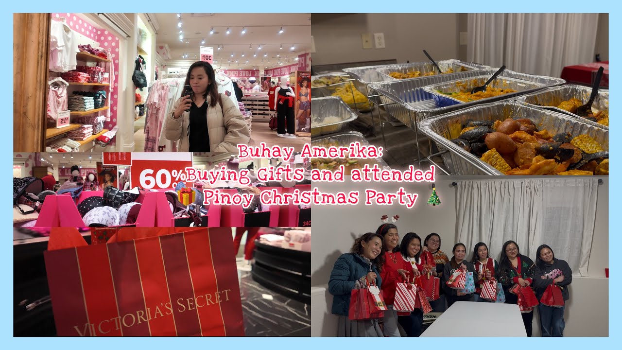 vlog • Buhay Amerika: Buying Gifts at umattend Ng Pinoy Christmas Party 🎁🎄 | @itsayenslife 
