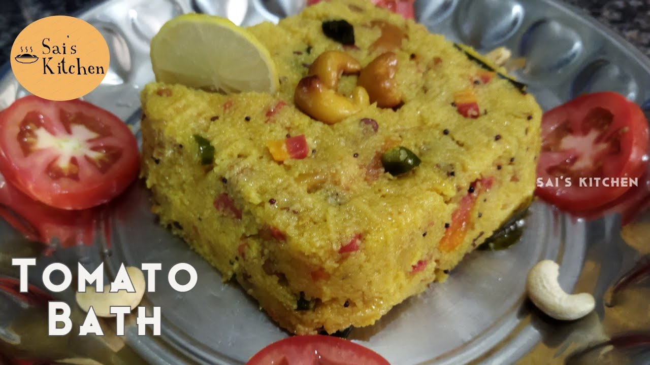 Tomato Bath in Guntur Style Easy and Healthy Breakfast Upma YouTube
