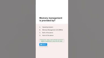 Memory management is provided by | Computer Memory in English by MCQDump