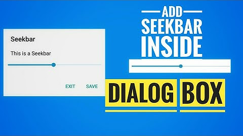 Add SeekBar Inside Dialog box using Sketchware | Sketchware tutorial