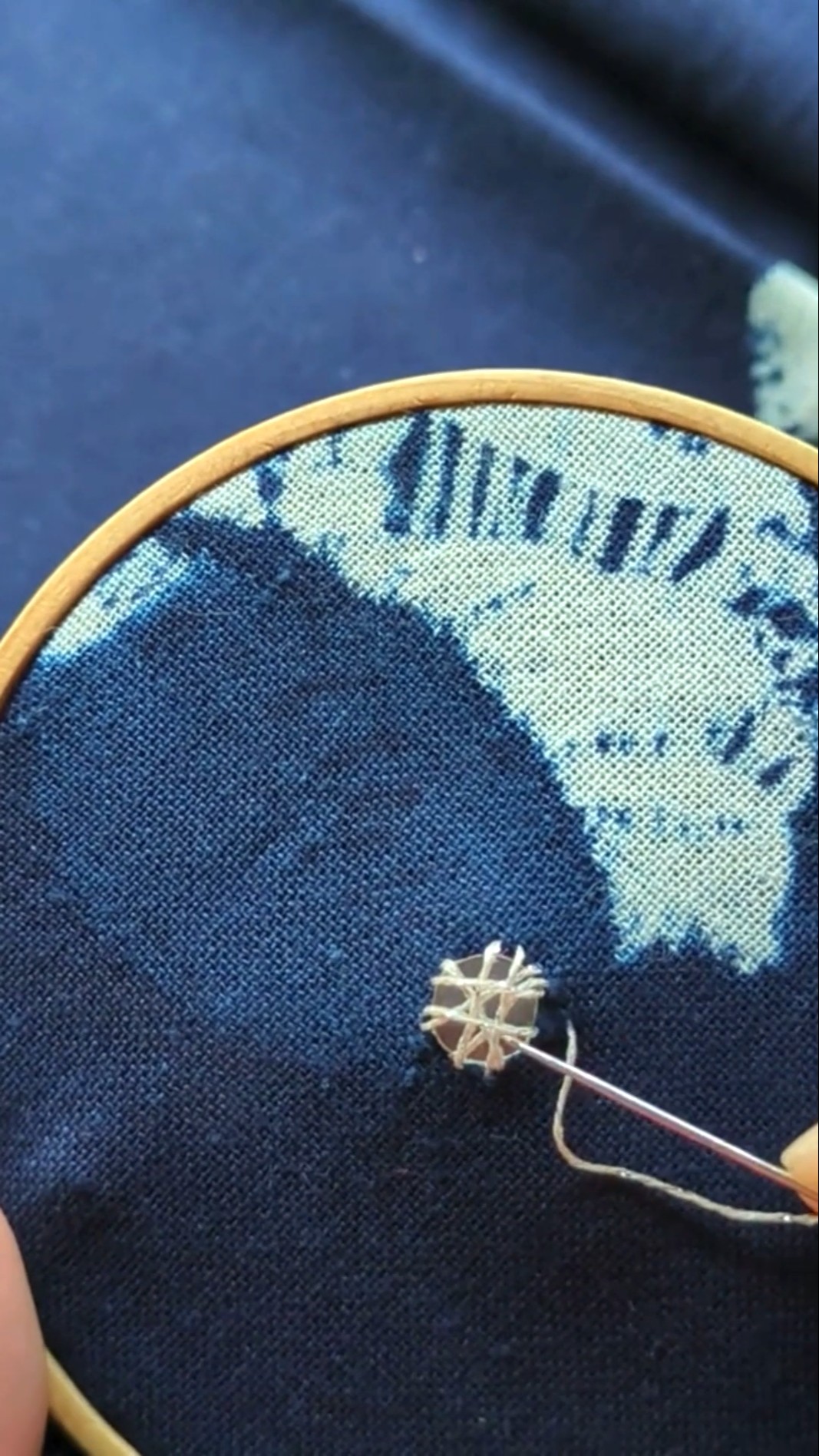日本製 手描き染め 刺繍 藍染 ジャケット 東洋スカジャン・港商SPECIAL EDITION「JAPAN MAP×TIGER PRINT