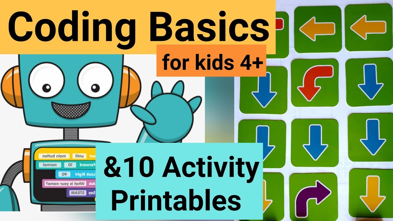 coding basics for kids 10 activity printable 4 ys youtube