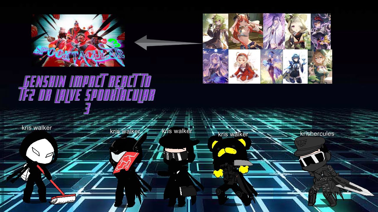 genshin impact react to tf2 dr lalve spooktacular 3